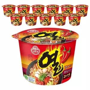 오뚜기 열라면 용기 큰컵 컵라면 105g x 12개