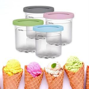 1pc 아이스크림 파인트 컵 닌자 크림 메이커 재사용 가능한 씰링 메이슨 항아리로 용기를 저장할 수 있습니