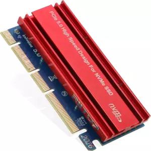 NVMe PCIe Adapter RIITOP M.2 to PCI-e 5.0 x4/x8/x16 Card with Heat Sink for M Key SSD
