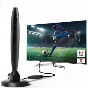 UHD안테나 TV 실내 지상파 수신기 고성능 디지털 마일 안테나 1080P 4K 5600 ATSCDVBTISDB 장거리 부스터 HD 신호 보기