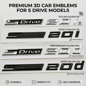 3D ABS 자동차 스타일링 로고 sDrive 20i 20d 엠블럼 배지 스티커 (BMW X1 X2 X3 Z4 트렁크 펜더 데칼) 글