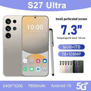 새로운 2026년형 고품질 S27 울트라 오리지널 인텔리전트 4G 5G 듀얼심 듀얼스탠바이 시스템 글로벌 버전 7