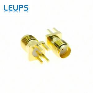 SMA-KE SMA 암 잭 스페이서 에지 솔더 RF 커넥터 PCB 안테나 마운트 1.6mm 1.0mm