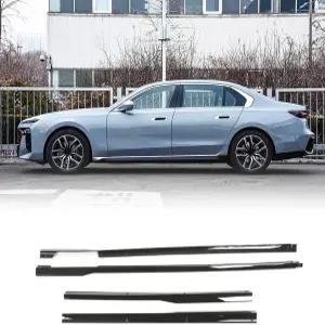 MCARCAR KIT ABS 글로스 블랙 사이드 스커트 BMW 7 시리즈 i7 G70 M-테크 M 스포츠 2023 언더 도어 로커