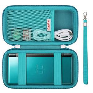 닌텐도 DS 라이트 NDSL, 게임보이 어드밴스 게임 보관함 여행 가방, USB 충전 케이블, 스타일러스, 이어폰, 카트리지, 그린과 호환되는 Supmay 하드 캐리 케이스