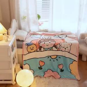 간절기 블랭킷 140X100 거실 낮잠이불 부드러운 무릎담요 캠핑 사계절 자동차