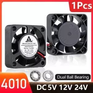 GDSTIME 40MM USB 쿨러 DC 5V 12V 24V 듀얼 볼 미니 냉각 팬 4010 축 3D 프린터 DVR NAS