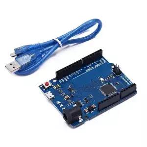 새로운 Leonardo R3 마이크로 컨트롤러 Arduino DIY 스타터 키트와 호환되는 USB 케이블이있는 기존