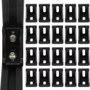BLCCLOY 20Pcs 블랙 10 시리즈 압출 브래킷 1 x 1010 알루미늄 프로파일 패스너 T-솔트 커넥터 프로파일용