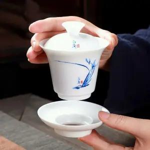 (순수) 마음휴식 도자기 개완 백자 뚜껑 다기 개합잔/뚜껑개완/뚜껑개합잔/뚜껑개합잔찻잔/뚜껑다기개합잔