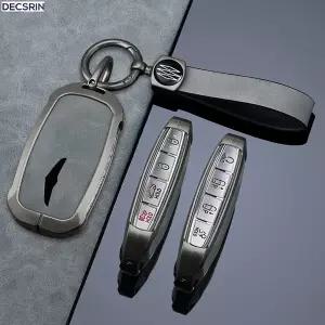 2025 아연 합금  가죽 자동차 키 케이스 커버 셸 Fob Genesis G80 2024 2025 G70 G90 G90RS4 GV60 GV80 자