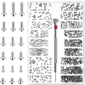 500Pcs 안경 나사 실버 수리 키트 마운트 보석 및 전자 시계/안경/선글라스용 드라이버 18사이즈