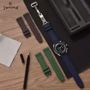 호환 JWNSPA FKM 불소 고무 스트랩 IWC 빅 파일럿 마크 포르투기저 탑건 남성용 퀵 릴리즈 스포츠 시계줄 2