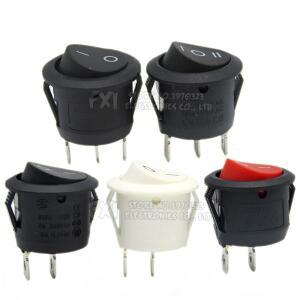 5PCS 푸시 버튼 스위치 20MM SPST 2Pin 3pin 3A 250V KCD1-105 KDC1 Fdkjgecf 스냅인 On Off 라운드 로커