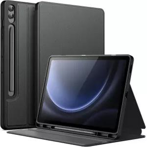 삼성 갤럭시 탭 S9 FE / 플러스 12.4인치 S펜 홀더 슬림 폴리오 스탠드 보호 태블릿 커버 멀티 앵글