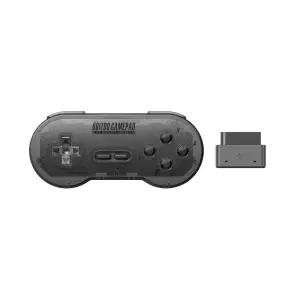 오리지널 SNES/SFC용 8Bitdo Sn30 2.4G 무선 게임패드(투명 에디션)