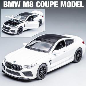 1:32 BMW M8 IM Supercar 합금 다이캐스트 및 장난감 차량 금속 장난감 자동차 모델 소리 및 빛 컬렉션 어