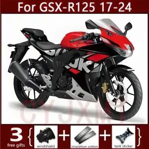 신형 오토바이 페어링 GSXR125 2017-2024 ABS 사출 성형 키트 gsx-r125 17-24 블루 레드 글로스 바디워크