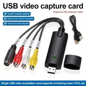 USB 비디오 캡처 카드 Easy Cap VHS VCR 미니 DV Hi8 DVD 디지털 컨버터 RCA/S-비디오 2.0 오디오 녹화