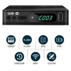 A32T-HD TV 박스 DVB-T2 튜너 디지털 디코더 지상파 위성 수신기 HEVC DVBT2 H.264 USB 셋톱