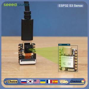 시드 샤오 ESP32-S3 센스 WiFi/BLE 5.0 개발 보드 카메라, 마이크, USB-C 포함 아두이노 IoT, 엣지 AI, 스