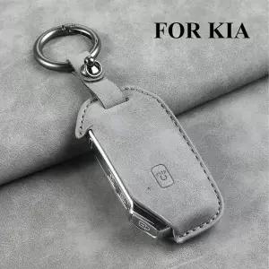 가죽 자동차 키 케이스 커버 쉘 기아 텔루라이드 텔루라이드 SX 스포티지 R K5 GT 라인 셀토스 3 5 7 버튼