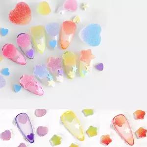 [하프클럽/알티피아]네일아트 달콤 러블리 젤리 하트 별 스톤 5입 12종