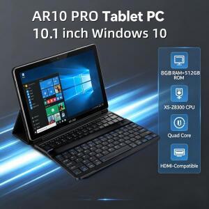 8GB DDR RAM 512GB ROM 10.1인치 AR10 X5-Z8350 x64 윈도우 10 태블릿 PC 64비트 WIFI 쿼드 코어 듀얼 카메