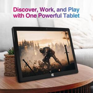10.6' 블랙 Ezpad 7S 울트라 슬림 4GB DDR3 RAM ROM 64비트 윈도우 10 태블릿 PC 인텔 체리 트레일 X5-Z835