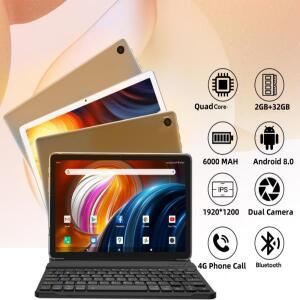 10.6인치 4G LTE 전화 통화 가능 태블릿 최신 2GB DDR3+32GB ROM 안드로이드 8.0 MTK9797 PC 1920 x 1200