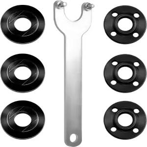 7PCS 앵글 그라인더 너트 플랜지 렌치 키트 5/8 11 금속 잠금 보관함 포함 밀워키호환 마키타 메타보