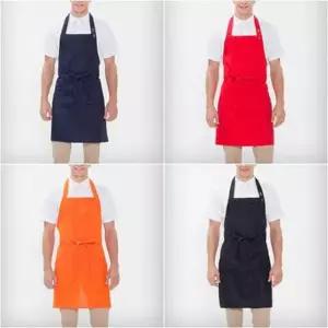 앞주머니 포켓 허리끈 목걸이 스냅 단추 앞치마 5색