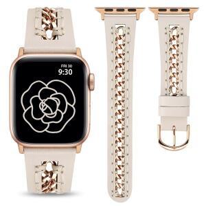 미니 가죽 밴드 APPLE WATCH 밴드 38 /40 /41 /42 /44 /45 /46 /49MM 여성용 스테인리스 스틸 메탈 체인이 있는 드레시 프리미엄 스트랩 IWATCH 시리즈 11 9 8 7 6 5 4 SE / ULTRA 3 2 cT1