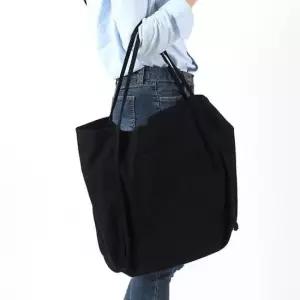 여성 대형 빅백 블랙 캔버스백 무지 에코백 쇼퍼백
