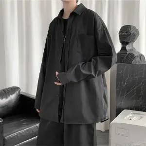 남성 캐쥬얼 루즈핏 심플 데일리 남친룩 카라 셔츠 남친룩 데이트룩 (WAD3E3A)