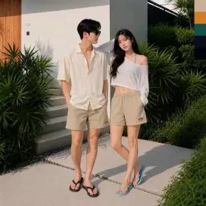 [179st]AGG 1016 남여공용 초경량 스트링 바스락 밴딩 반바지 아웃도어 쇼츠 팬츠