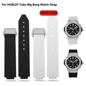 HUBLOT 빅뱅 실리콘 20X13mm 방수 여성 시계 스트랩 체인 액세서리 고무 팔찌 대한 밴드