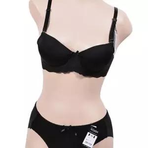[라일리여성언더웨어] Rly 심플 3 4컵 와이어 C컵 브라팬티세트 와이어브 50027320)