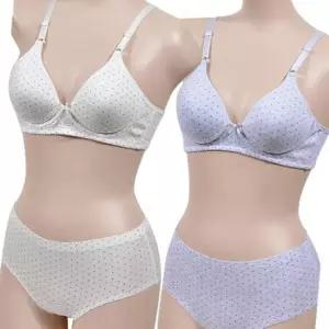 [라일리여성언더웨어] Rly 도트 노와이어 B컵 브라팬티세트 뽕브라세트 노와 50027104)