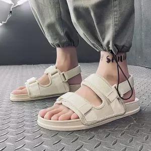 남성 2컬러 버클 스트랩 캐주얼 샌들 스샌들 캐주알 스포츠 남자 신발 슈즈 패션 데일리 썸머