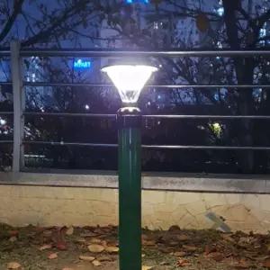 태양광충전 32LED 80MM 원형 휀스등 화이트야외등 전원주택조명 테라스 조명등 인테리어 잔디등