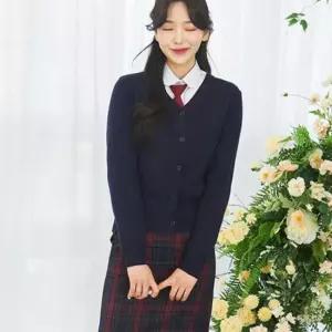 교복몰 보풀방지 네이비 교복 가디건(여자) 교복 학생