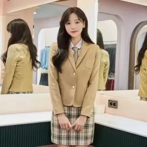 교복몰 베이지 여자자켓 교복 학생복 교복자켓 마이