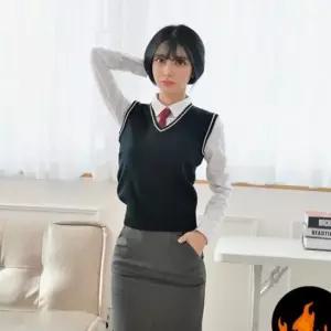 교복몰 (허리조절)기모 그레이 교복치마 교복 학생복