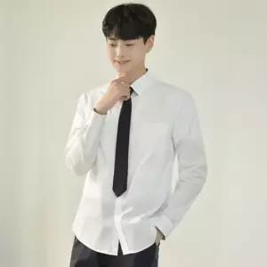 교복몰 프리미엄 남성 화이트 셔츠 (파랑체크) 교복