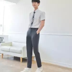 교복몰 (허리조절)하복 먹색 교복바지(남자) 교복 학