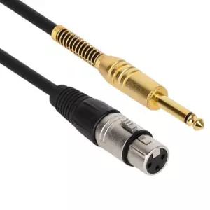 NETmate XLR 캐논F TS5.5 Mono 마이크 케이블 3m 케이블선 마이크잭 연결용 음향