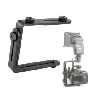 듀얼 L 플래쉬 확장 브라켓 카메라 DSLR 액션캠 연결어댑터 캡아답타 고프로부품 고악세사리 소품 나사 스