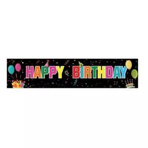 (PW) 럭셔리생일현수막(대형) 블랙파티 D타입축하 가랜드 용품 플랜카드 홈파티 이벤트