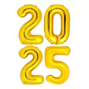 VPWM 숫자은박풍선 대 골드2025패키지글자 신년파티 장식 금박 2025 대형